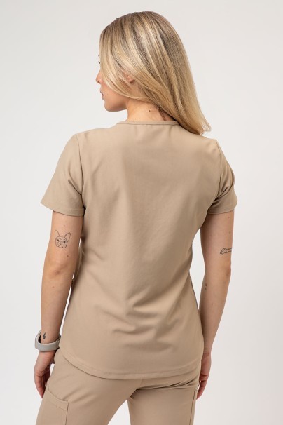 Women's Cherokee Ultra 3-pocket scrub top khaki-3