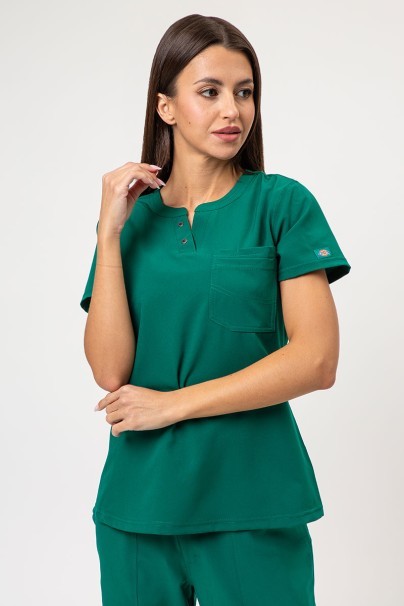 Women's Dickies EDS NXT scrubs set (Round Neck top, Wide Leg trousers) hunter green-2