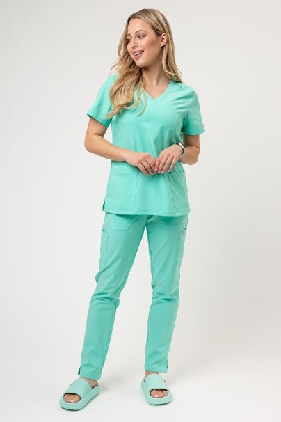 Women’s Maevn Momentum Double V-Neck scrub top mint-2