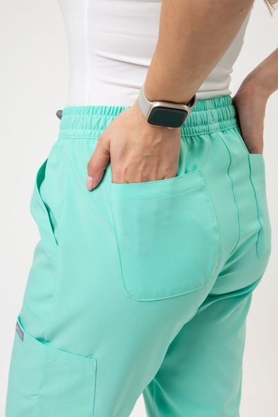 Women's Maevn Momentum scrubs set (Double V-neck top, 6-pocket trousers) mint-9
