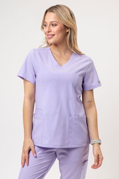 Women's Maevn Momentum scrubs set (Double V-neck top, 6-pocket trousers) lavender-2