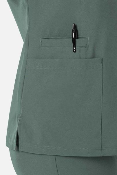 Women’s Maevn Momentum Double V-Neck scrub top moss green-3