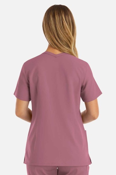 Women’s Maevn Momentum Double V-Neck scrub top rose pink-2