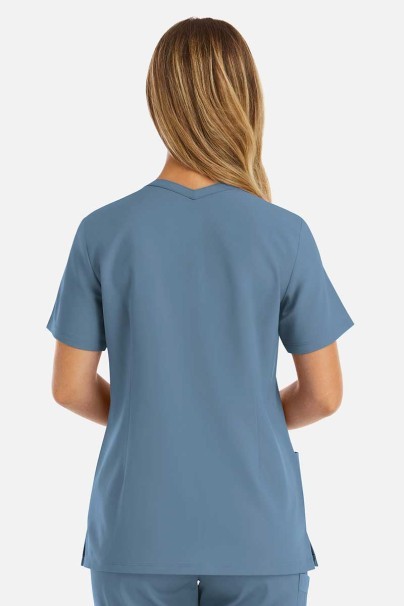 Women’s Maevn Momentum Double V-Neck scrub top slate blue-2