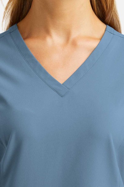 Women’s Maevn Momentum Double V-Neck scrub top slate blue-2