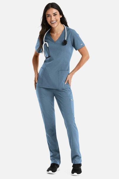 Women’s Maevn Momentum 6-pocket scrub trousers slate blue-2