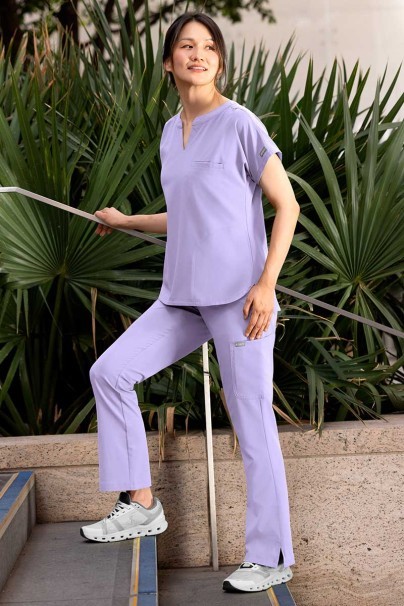 Women's Maevn Momentum Dolman scrub top lavender-5