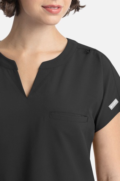 Women's Maevn Momentum Dolman scrub top black-2