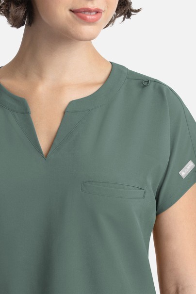 Women's Maevn Momentum Dolman scrub top moss green-2