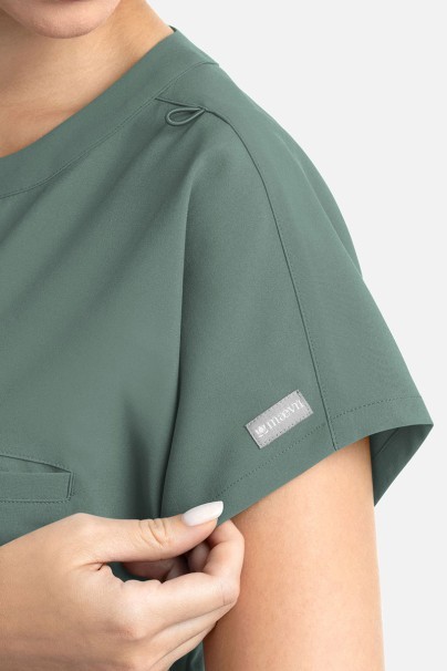 Women's Maevn Momentum Dolman scrub top moss green-3