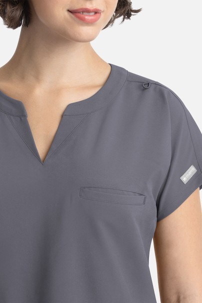 Women's Maevn Momentum Dolman scrub top pewter-3