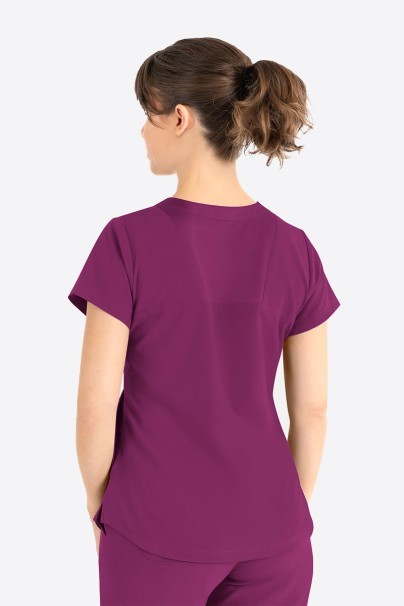 Women's Maevn Momentum Round Neck scrub top wine