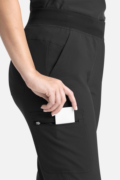 Women's Maevn Momentum Flare Leg jogger scrub trousers black-3