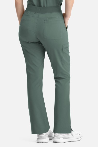 Women's Maevn Momentum Flare Leg jogger scrub trousers moss green-2