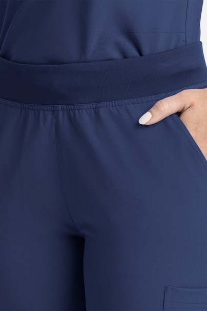 Women's Maevn Momentum Flare Leg jogger scrub trousers navy-5