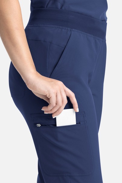 Women's Maevn Momentum Flare Leg jogger scrub trousers navy-2