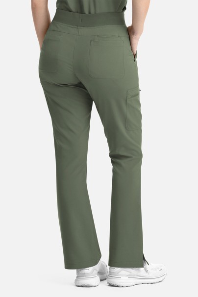 Women's Maevn Momentum Flare Leg jogger scrub trousers olive-2