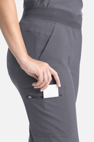 Women's Maevn Momentum Flare Leg jogger scrub trousers pewter-2