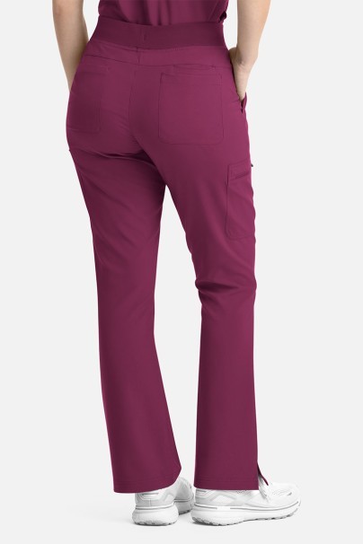 Women's Maevn Momentum Flare Leg jogger scrub trousers wine-2