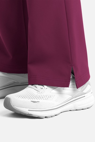 Women's Maevn Momentum Flare Leg jogger scrub trousers wine-6