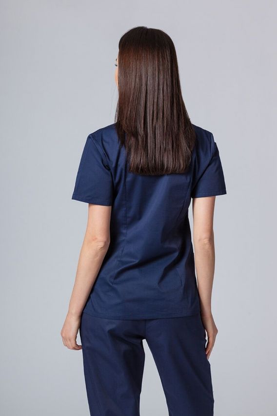 Women's Sunrise Uniforms Basic Light scrub top true navy-1