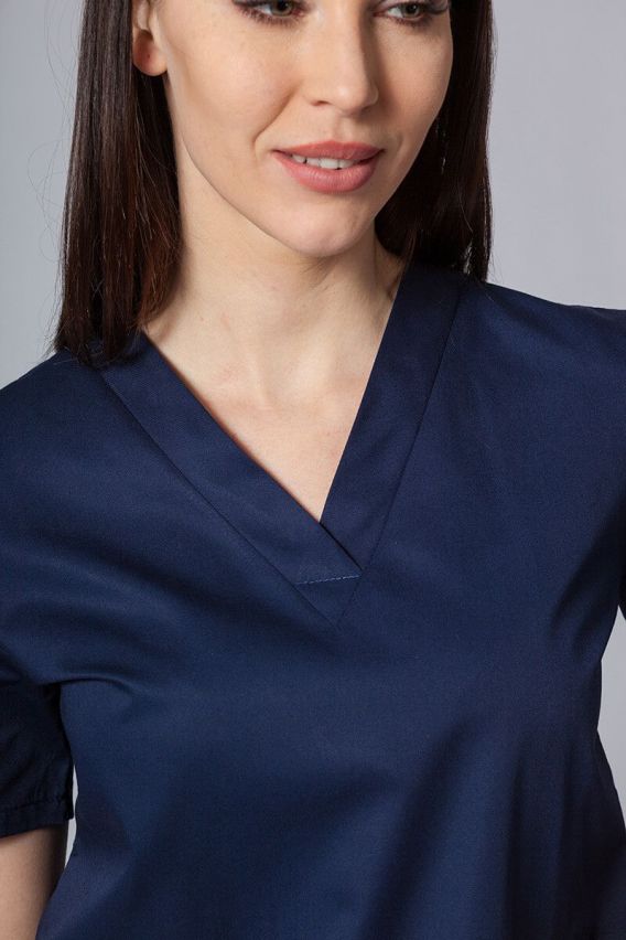 Women's Sunrise Uniforms Basic Light scrub top navy-2