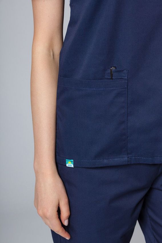 Women's Sunrise Uniforms Basic Light scrub top navy-3
