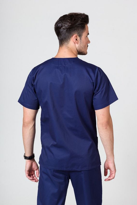 Men's Sunrise Uniforms Basic Standard scrub top true navy-2