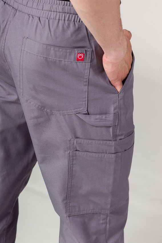 Men's Maevn Red Panda Cargo (6 pocket) scrub trousers pewter-2