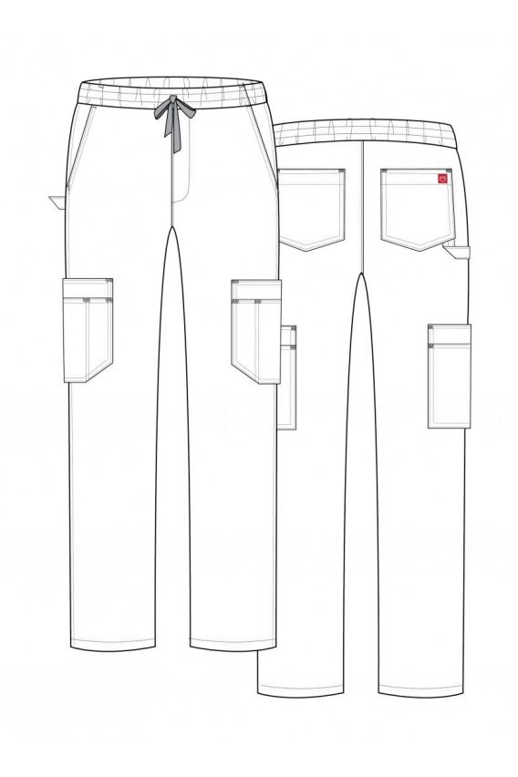 Men's Maevn Red Panda Cargo (6 pocket) scrub trousers pewter-4