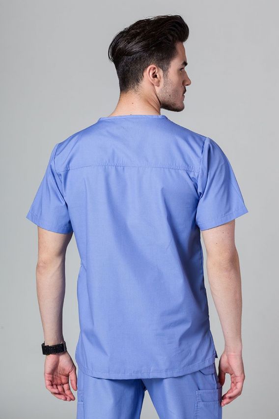 Men's Maevn Red Panda scrub top ceil blue-1