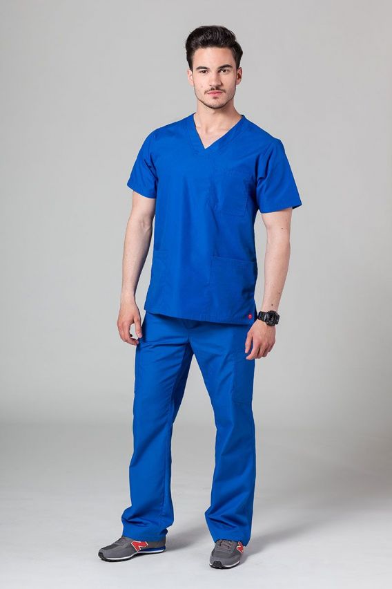 Men's Maevn Red Panda scrub top royal blue-3