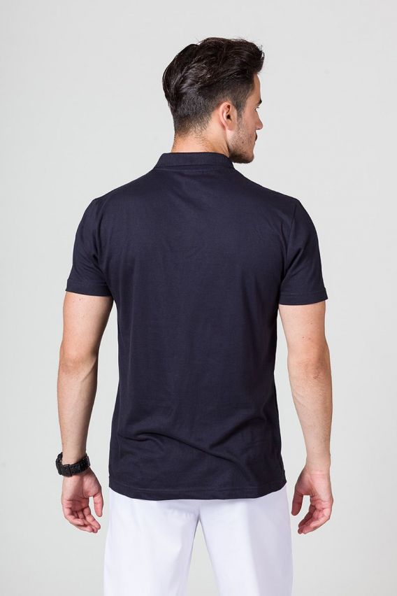 Men’s Malfini Single Jersey polo shirt navy blue-2