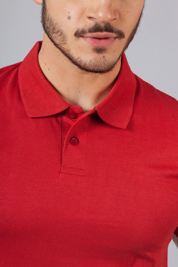 Men’s Malfini Single Jersey polo shirt red-2