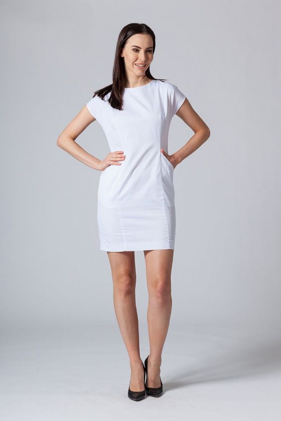 Women's Sunrise Uniforms Elite scrub dress white-3