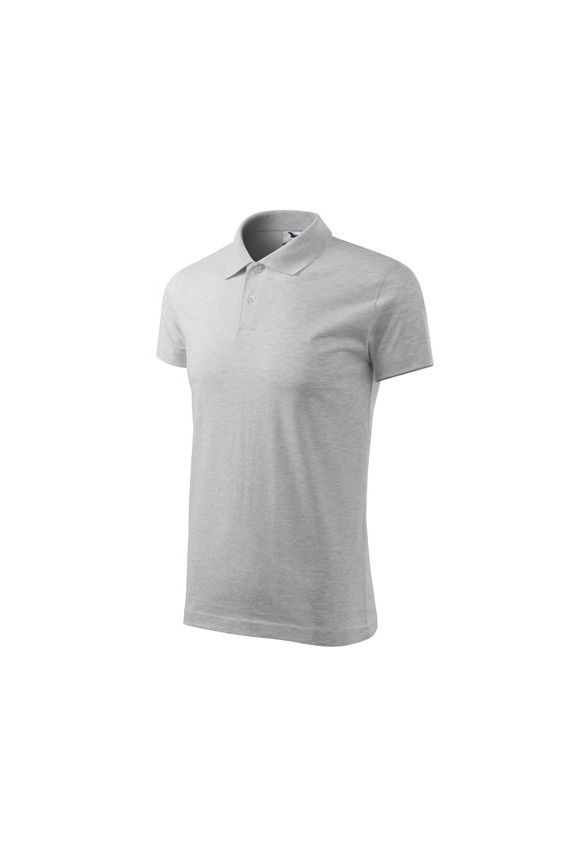 Men’s Malfini Single Jersey polo shirt ash melange-2