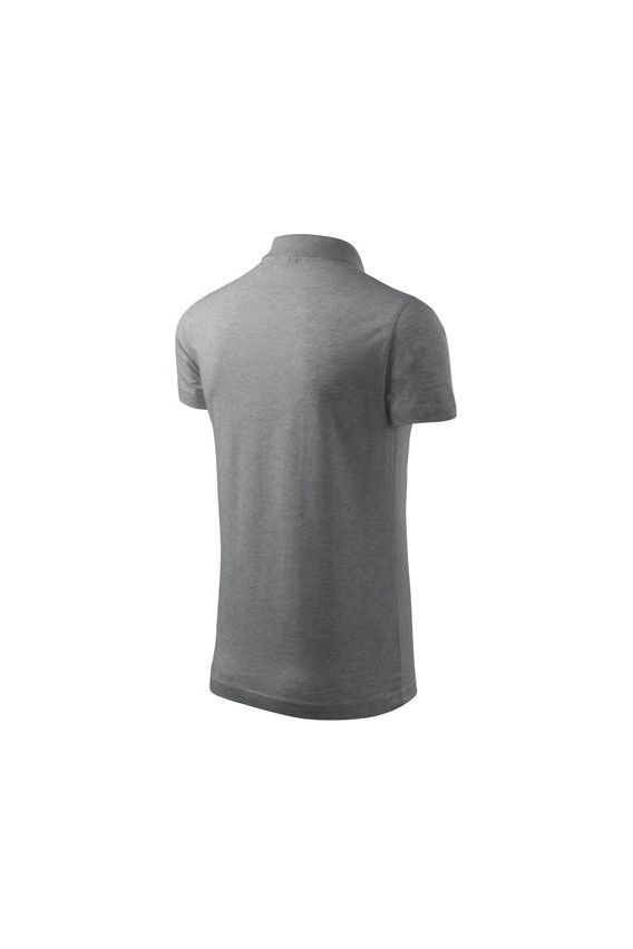 Men’s Malfini Single Jersey polo shirt dark grey melange-3