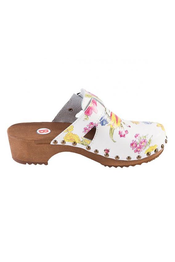 Komfortowe drewniaki Buxa model PE15 kwiaty gucci-4