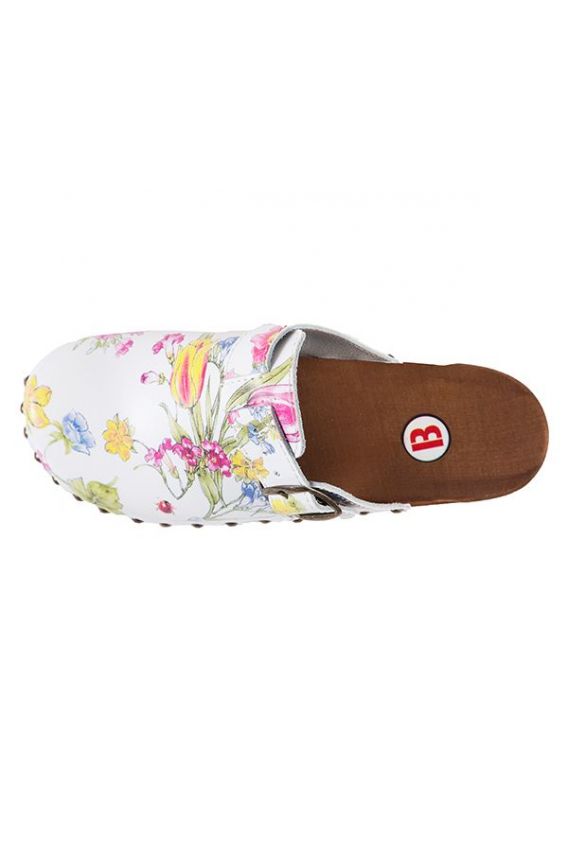 Komfortowe drewniaki Buxa model PE15 kwiaty gucci-5