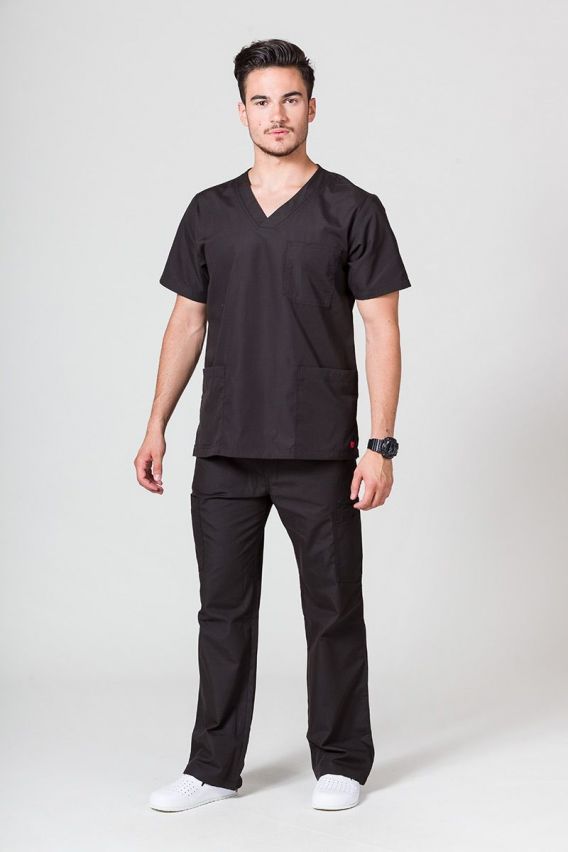 Men's Maevn Red Panda scrub top black-2