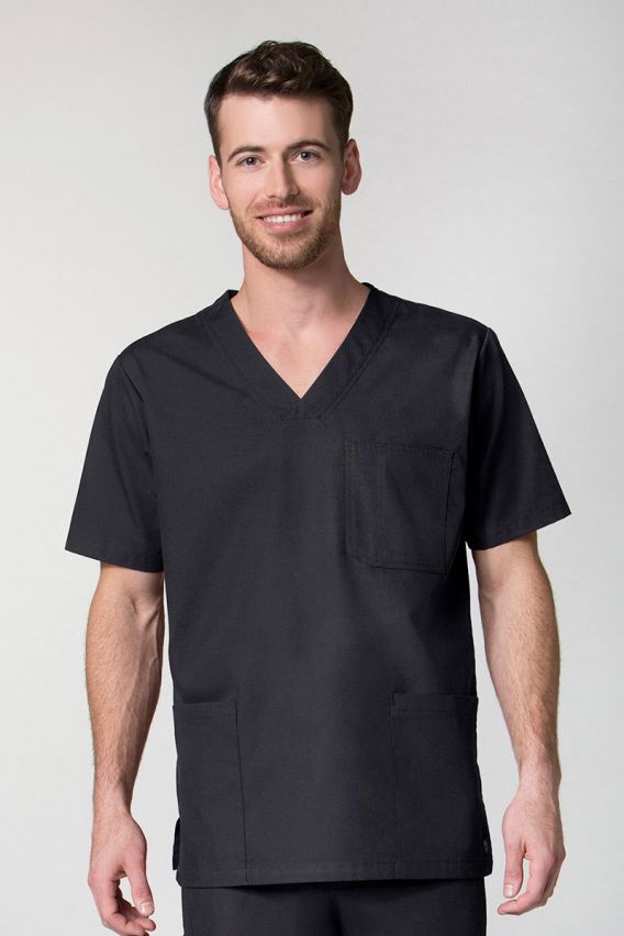 Men's Maevn Red Panda scrub top black-5