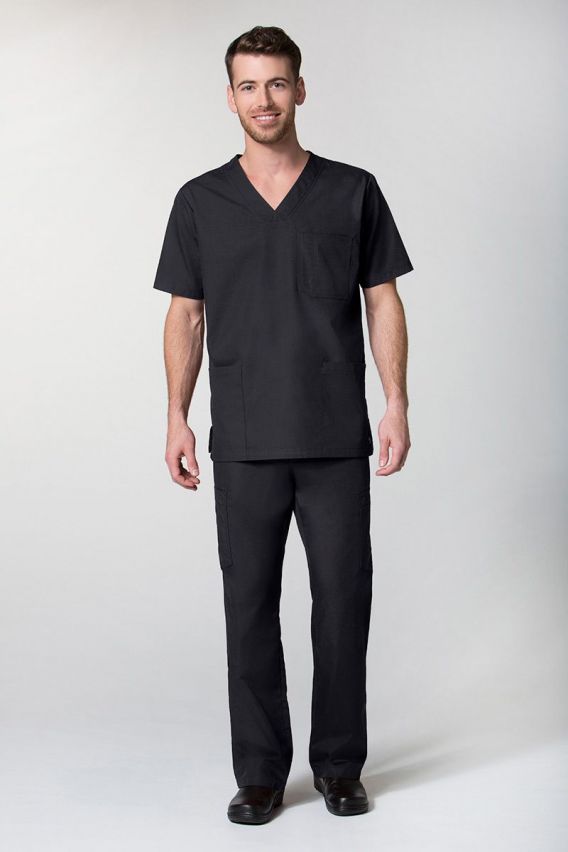 Men's Maevn Red Panda scrub top black-6