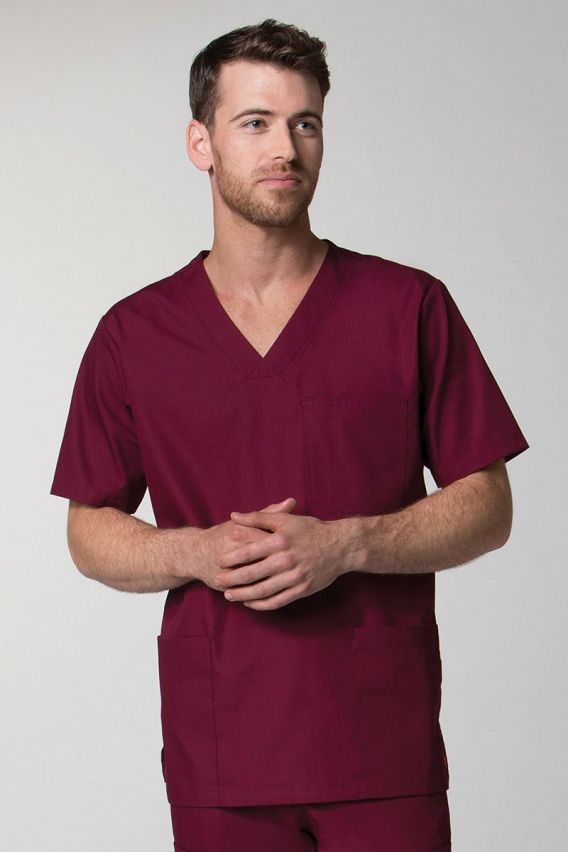 Men's Maevn Red Panda scrub top wine-5