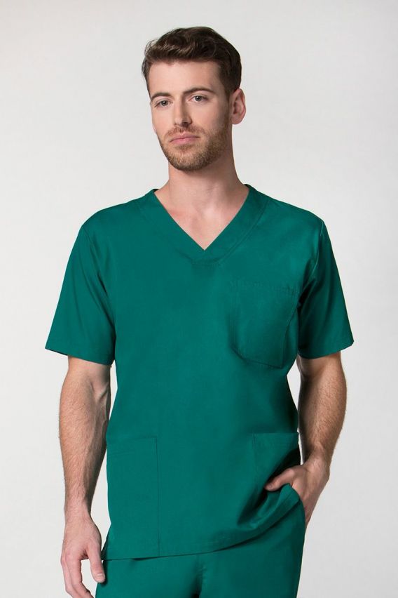 Men's Maevn Red Panda scrub top hunter green-5