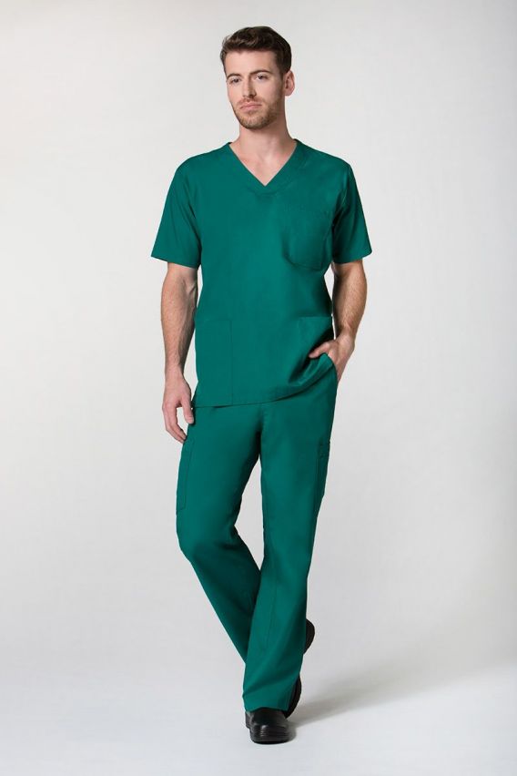 Men's Maevn Red Panda scrub top hunter green-6