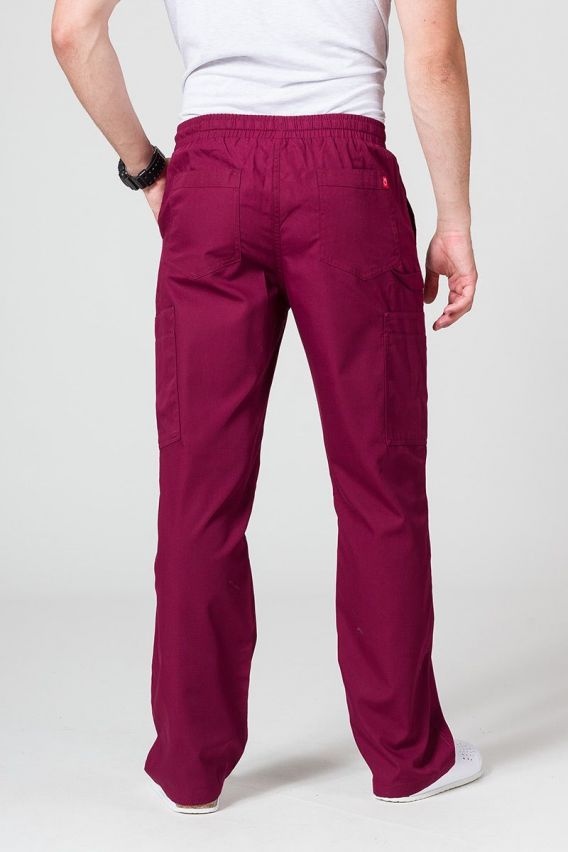 Men's Maevn Red Panda Cargo (6 pocket) scrub trousers wine-1