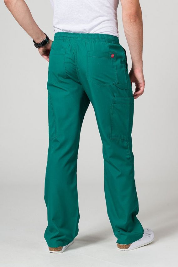 Men's Maevn Red Panda Cargo (6 pocket) scrub trousers hunter green-2