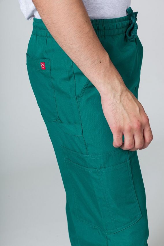 Men's Maevn Red Panda Cargo (6 pocket) scrub trousers hunter green-3