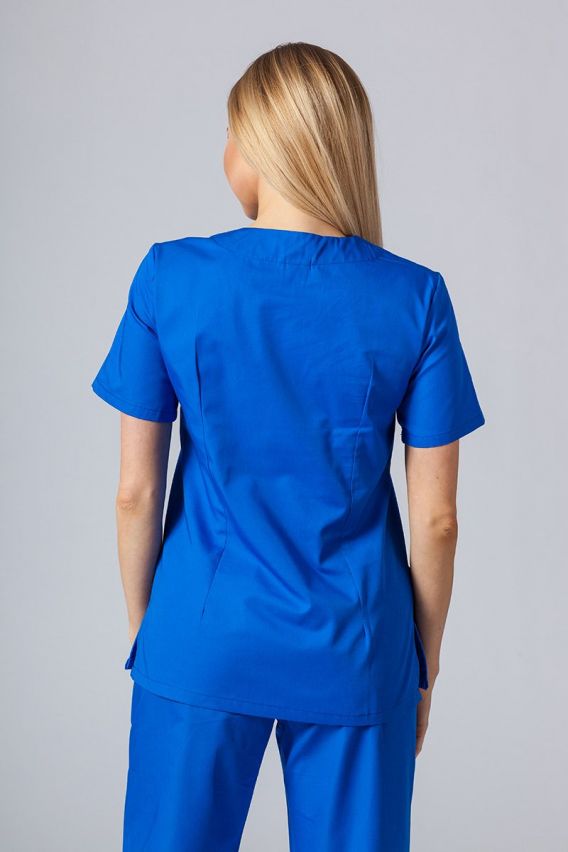 Women's Sunrise Uniforms Basic Light scrub top royal blue-2