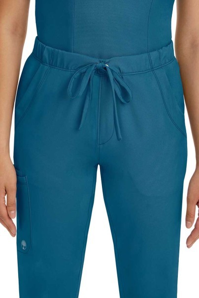 Women's Healing Hands Rebecca Flare scrub trousers caribbean blue-6